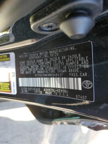 Toyota Camry 2021, VIN 4T1S31AK4MU548437, 10/20