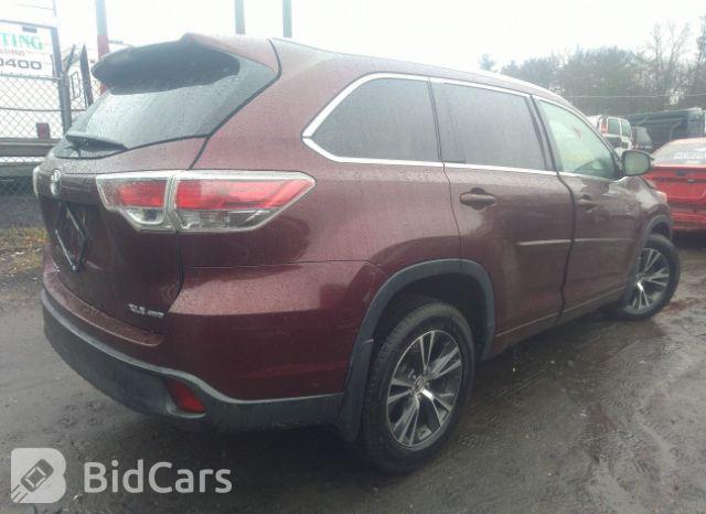 Toyota Highlander 2016, VIN 5TDJKRFH1GS313775, 4/5