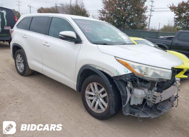 Toyota Highlander 2017, VIN 5TDZARFH5HS028648, 1/9