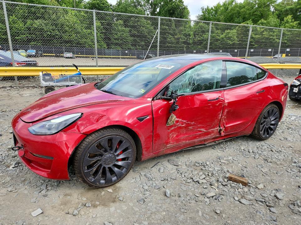 Tesla MODEL 3 2022, VIN 5YJ3E1EAXNF187830, 1/5