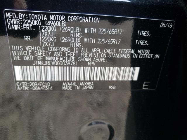Toyota RAV4 2016, VIN JTMRJREV0GD038781, 10/20