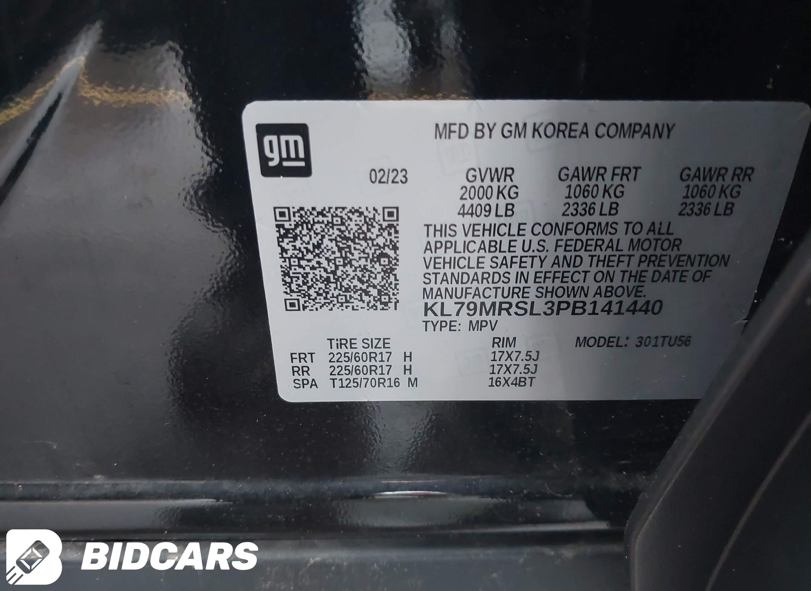 Chevrolet Trailblazer 2023, VIN KL79MRSL3PB141440, 2/11