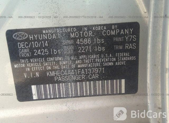 Hyundai Sonata 2015, VIN KMHEC4A41FA137971, 9/21