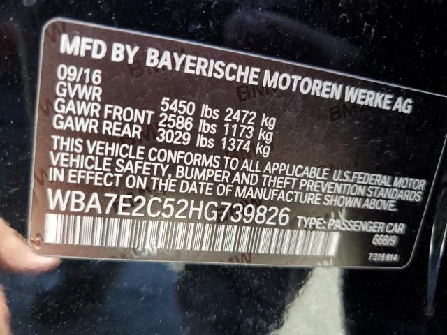 BMW 7 Series 2017, VIN WBA7E2C52HG739826, 10/19
