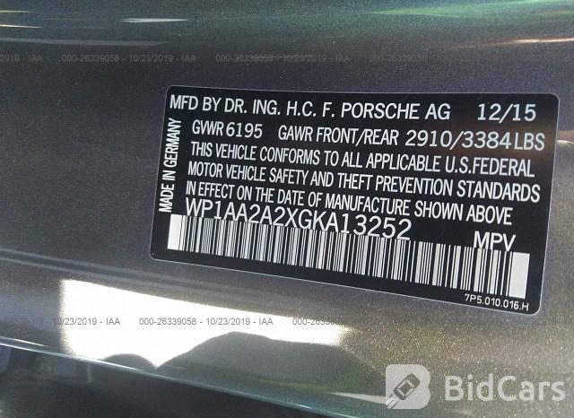 Porsche Cayenne 2016, VIN WP1AA2A2XGKA13252, 4/5